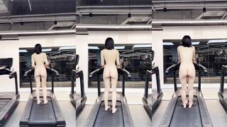 貧乳美女健身房裸拍寫真