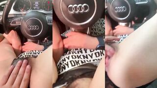 路邊車上調教母狗