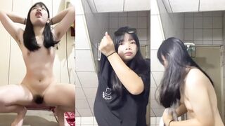 ハイスリットの女子高生の自撮り