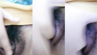 マイクロレンズの少女がトイレで指マン