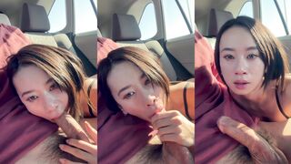 澳洲華裔小姐姐車内口交被顏射
