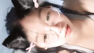 眼鏡騷妹全裸練習騎馬