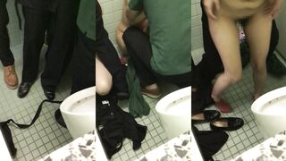 A県N市大手○丼屋／美少女J○2人組がトイレでハメ倒されるリアル過激セクハラ映像