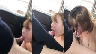 [フェラ上手]#2 巨乳ビッチの車内フェラ(パイズリ)