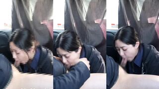 #10 The Cute and Fluffy Girl's Car Blowjob