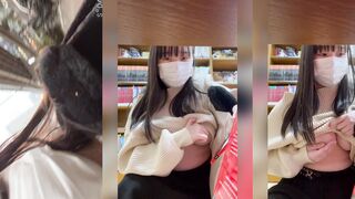 妹の図書館こっそりオナニー