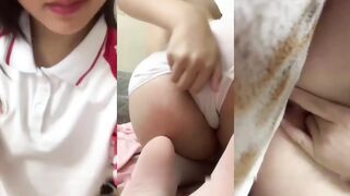 貧乳騷妹2-白絲自慰