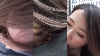 ロングまつげ美女の口内発射