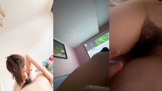 反差眼鏡女友被金主大哥帶進酒店，非要拍她騷浪模樣。起初嬌羞萬分，各種擋臉扭捏，奶子都遮不住那硬挺奶頭。後來無奈順從