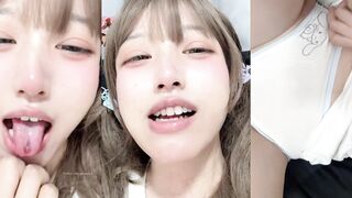 舌釘兔牙少女內褲勒逼