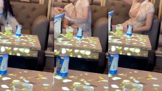 爆乳旗袍美女包廂陪酒
