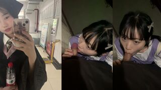 吊帶褲妹子口交肉棒