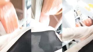 透明裝無底褲逛超市