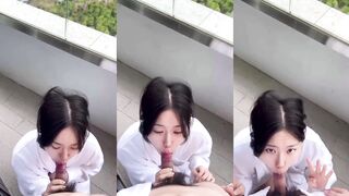 Outdoor blowjob bitch
