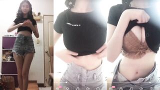 セクシーな巨乳美女のホットダンス、胸を揉みながら誘惑